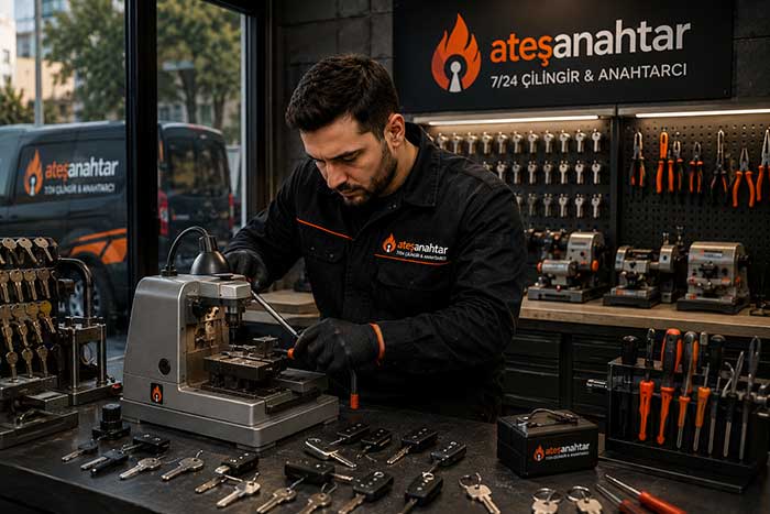 Ateş Anahtar mağaza ve servis aracı temsili